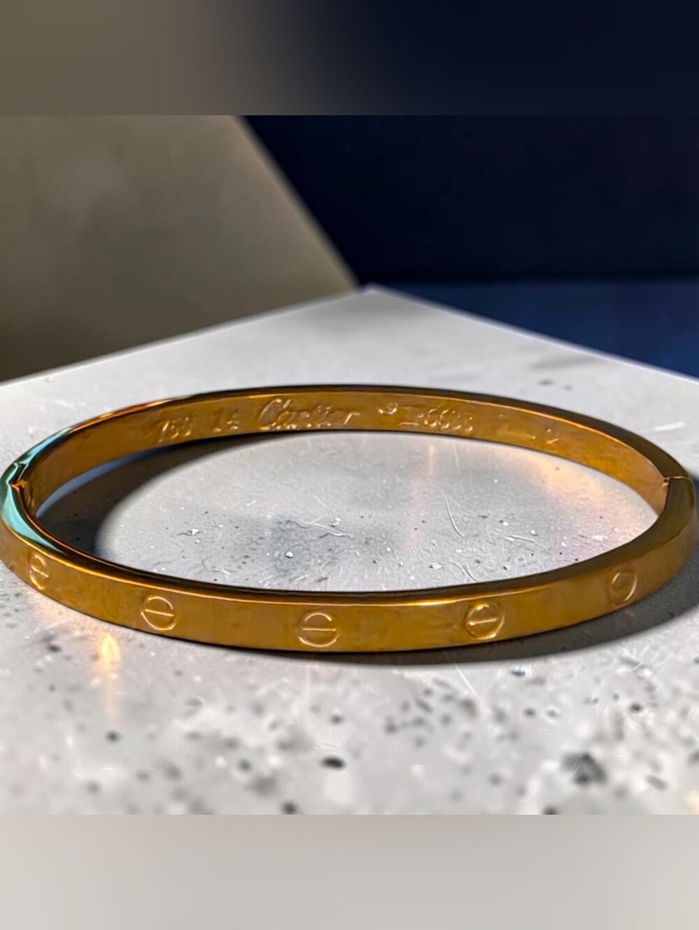 Small Gold Faux Screw Bracelet